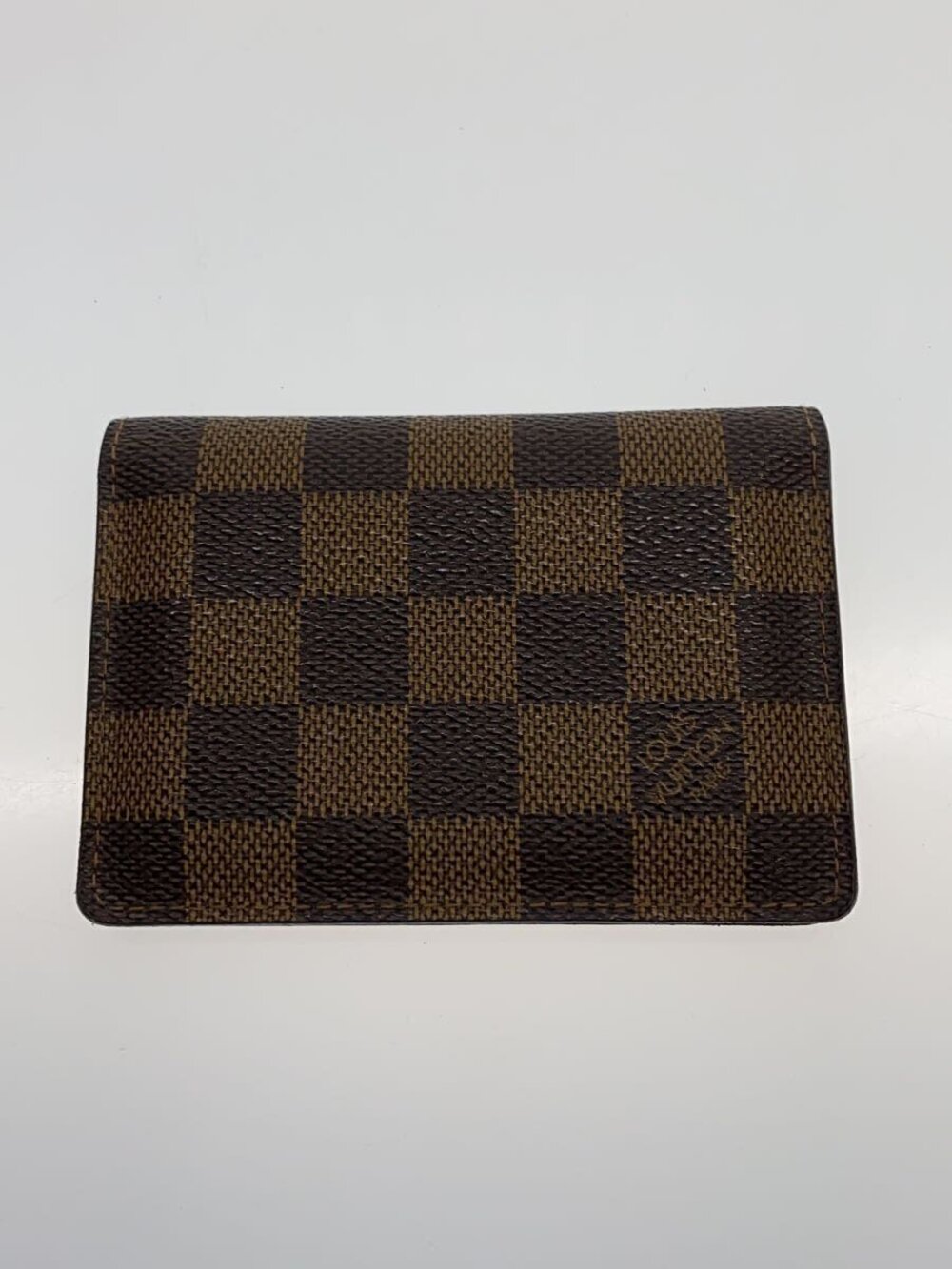 LOUIS VUITTON Porte Wallet de Cartes Vertical Damier Ebene Brown All over